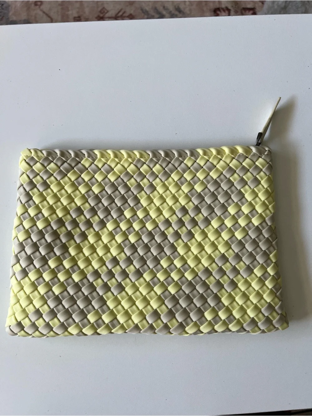 Naghedi Clutch Lime Green and Gray